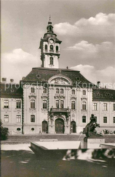 Szeged Tanacshaza Rathaus Brunnen