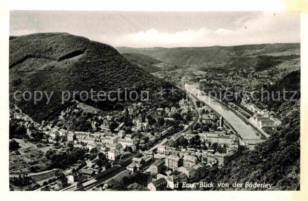 Bad Ems Panorama Blick von der Bäderley