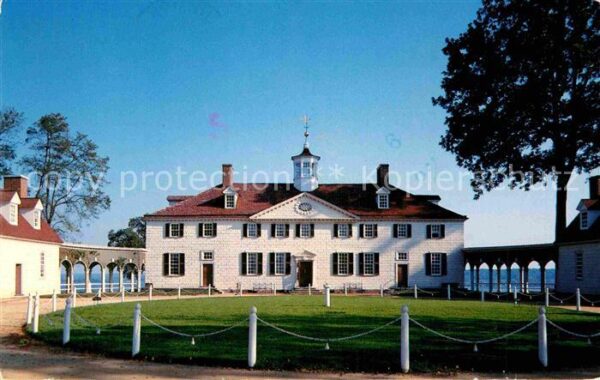 Mount Vernon Washington West Front ehemaliger Landsitz von Präs
