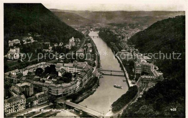 Bad Ems Panorama Blick lahnabwärts