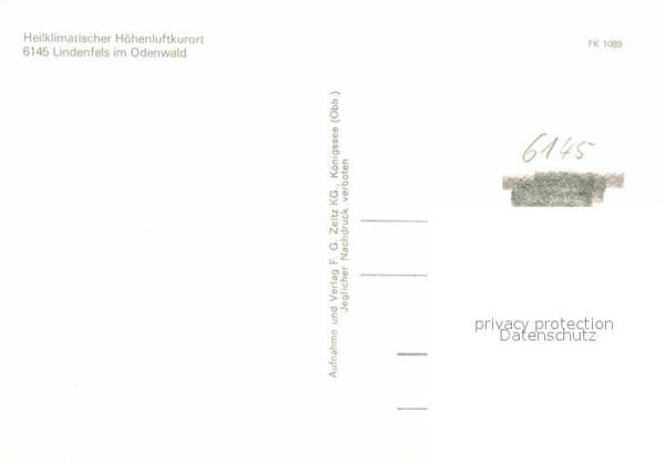 Lindenfels Odenwald Ortsmotiv mit Burgruine – Bild 2