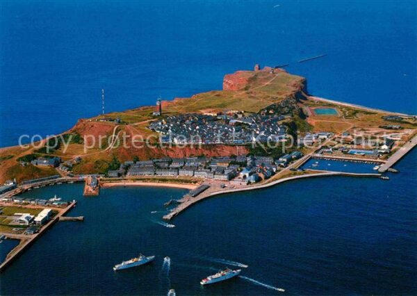 Helgoland Hochseeinsel in der Nordsee Luftaufnahm