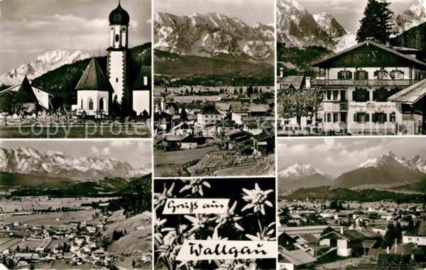 Wallgau Kirche Stadtansichten
