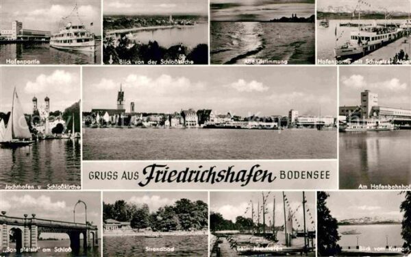 Friedrichshafen Bodensee Hafenpartie Schweizer Alpen Jachthafen