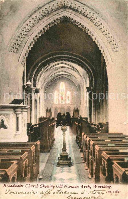Worthing West Sussex Broadwater Church Showing Old Norman Ar
