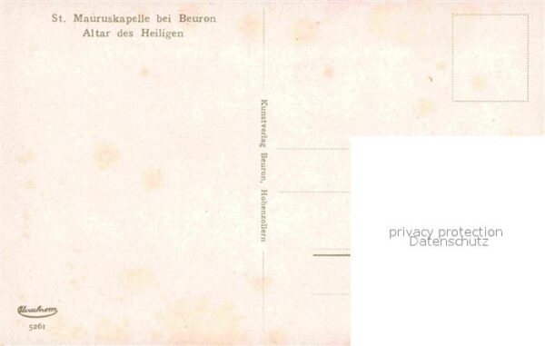 Beuron Donautal Sankt Mauruskapelle Altar des Heiligen – Bild 2