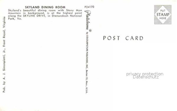 Shenandoah National Park Skyland Dining Room – Bild 2