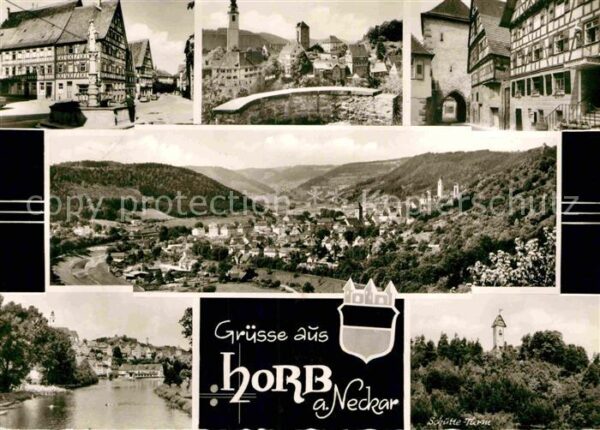 Horb Neckar Fachwerk Panorama Schütte Turm