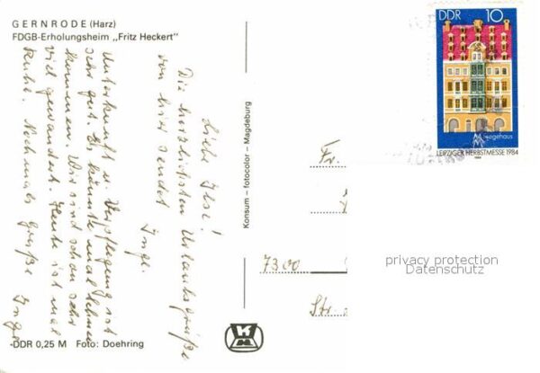 Gernrode Harz FDGB Erholungsheim Fritz Heckert – Bild 2