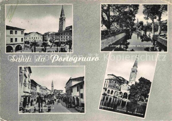 Portogruaro Piazza del Municipio Pescheria Motivo s