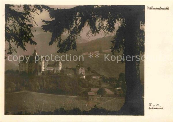 Burg Lauenstein Frankenwald Panorama Künstlerkarte Hofmeister