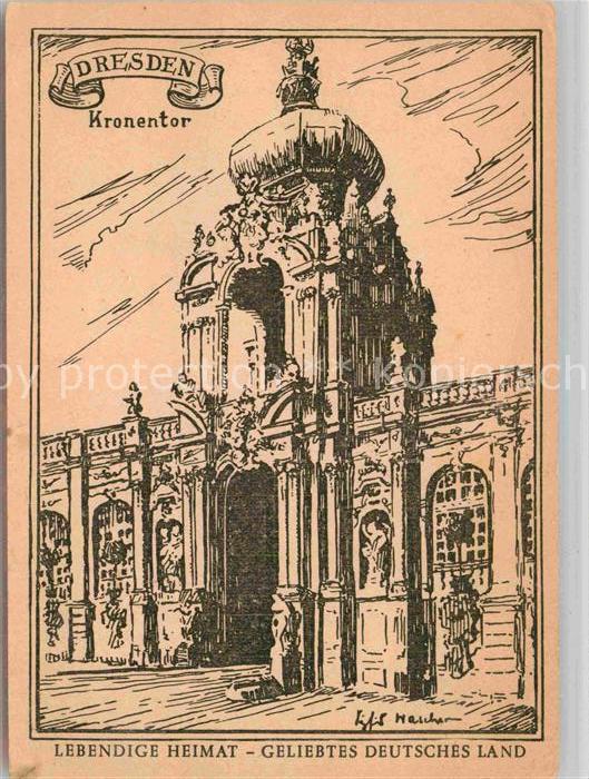 Dresden Kronentor Künstlerkarte