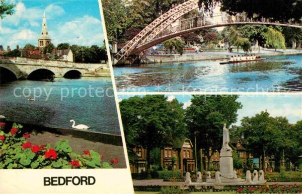 Bedford Bedfordshire Suspendion Bridge War-Memorial