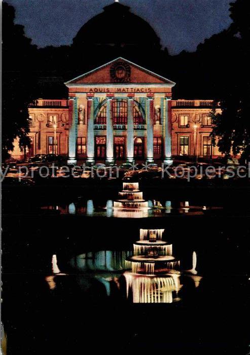 Wiesbaden Kur- und Kongreßstadt Kurhaus bei Nacht