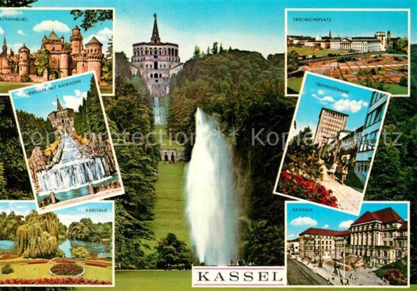 Kassel Wilhelmshöhe mit Herkules und Fontäne