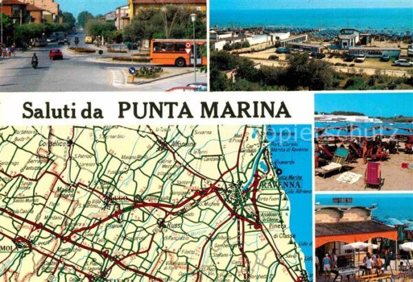 Punta Marina Terme Strand Landkarte
