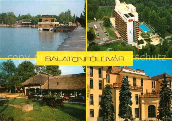 Balatonfoeldvar Fliegeraufnahme Hotel Partie am See