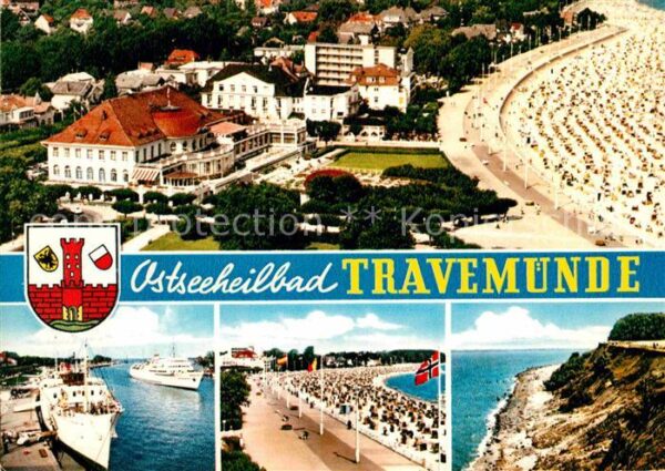 Travemuende Ostseebad Fliegeraufnahme Hafen Steilküste