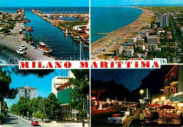 Milano Marittima Fliegeraufnahme Strand Hafen