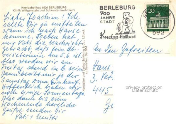 Berleburg Bad Klinik Wittgenstein und Schwesternwohnh – Bild 2