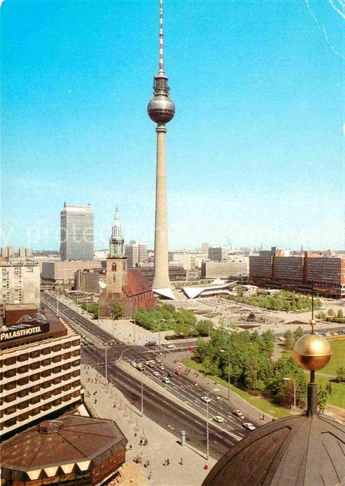 Berlin Blick vom Dom auf Alexanderplatz Fernse