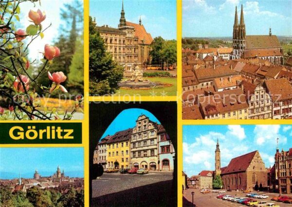 Goerlitz Sachsen Fliegeraufnahme Platz der Befreiung Unt