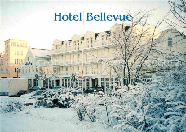Warnemuende Ostseebad Hotel Bellevue im Winter