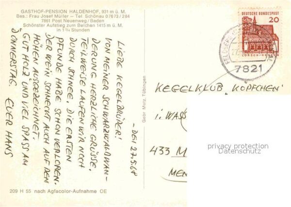 Neuenweg Gasthof Pension Haldenhof – Bild 2