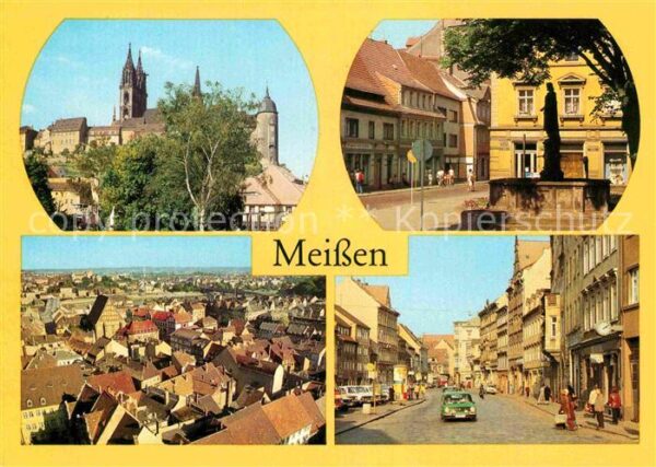 Meissen Elbe Sachsen Rathenauplatz Strasse-der-Befreiung