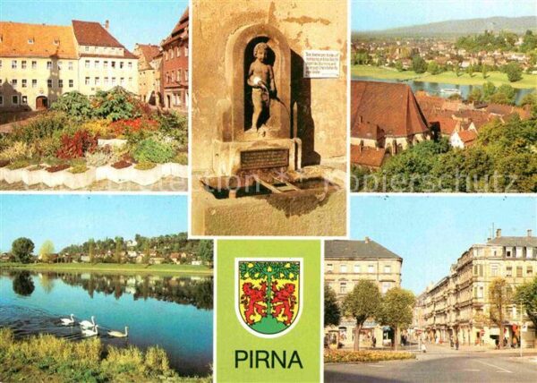 Pirna Erlenpetebrunnen Blick vom Sonnenstein