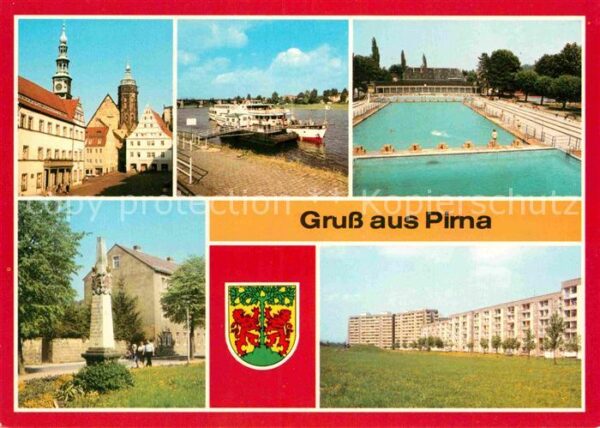Pirna Geibelbad  Postmeilensäule Neubauten So