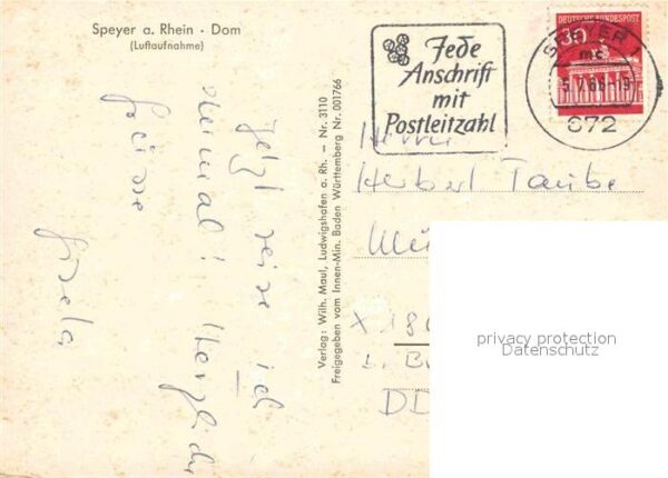 Speyer Rhein Fliegeraufnahme mit Dom und Rhein – Bild 2