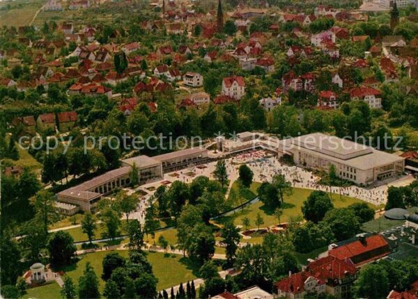 Bad Salzuflen Fliegeraufnahme Wandelhalle und Konzert