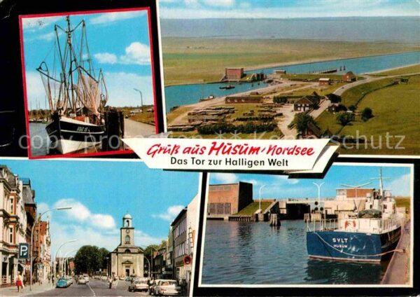 Husum Nordfriesland Fliegeraufnahme Hafen Kirche Tor zur Ha