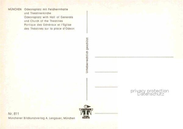 Muenchen Odeonplatz mit Theatinerkirche udn Feld – Bild 2