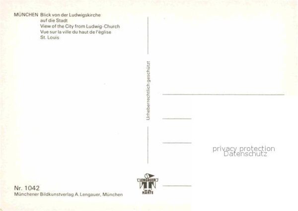 Muenchen Blick von Ludwigskirche auf Stadt und A – Bild 2