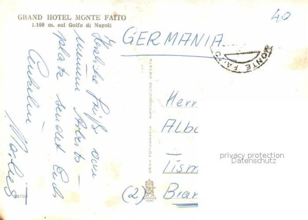 Napoli Neapel Grand Hotel Monte Faito – Bild 2