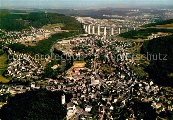 Eiserfeld Fliegeraufnahme mit Siegtal-Brücke