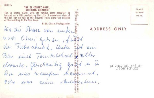 San Diego California El Cortez Hotel – Bild 2
