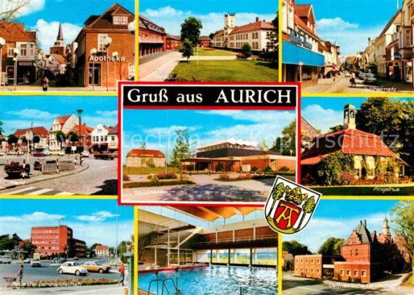Aurich Ostfriesland Pingelhus Wilhemstrasse Schloss Hallenb