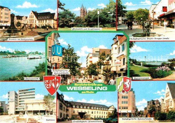 Wesseling Rathaus Rheinpartie Dreifaltigkeitskran
