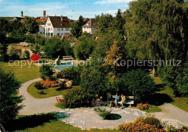 Woerishofen Bad Park an Kaufbeurer Strasse mit Klosterk