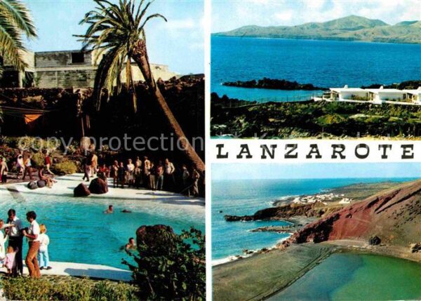 Lanzarote Kanarische Inseln Pool Strand