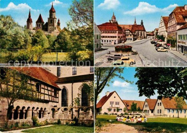 Feuchtwangen Türme Marktplatz Kreuzgang Jugendherber