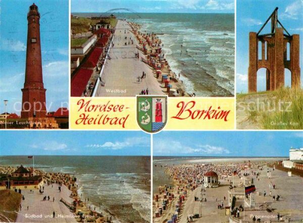 Borkum Westbad Leuchtturm Großes-Kap Promenade