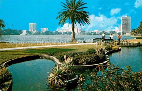 Orlando Florida Lake Eola Skyline of downtown