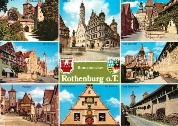Rothenburg Tauber Kobolzellertor Herrengasse Ploenlein Ra