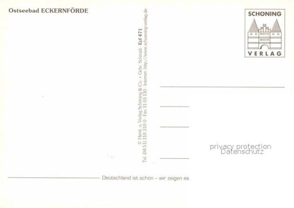 Eckernfoerde Marktplatz Brunnen Hafen Strand – Bild 2