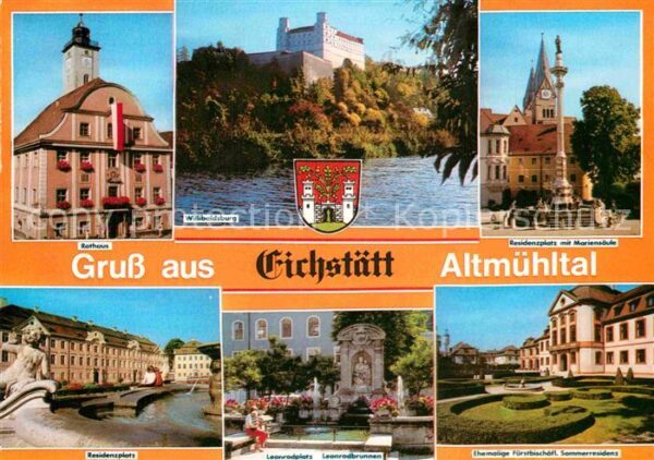 Eichstaett Oberbayern Rathaus Williboldsburg Residenzplatz Ma