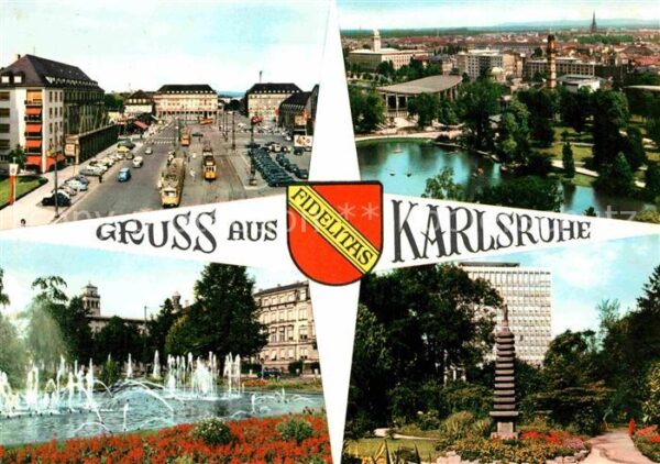 Karlsruhe Baden Bahnhofsplatz Stadtgarten Wasserspiele